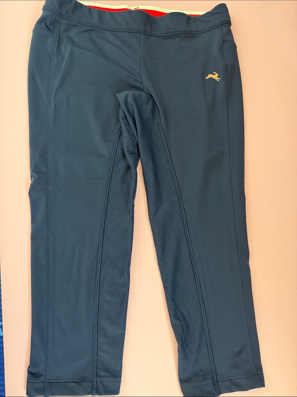 Tracksmith Navy Athletic Shorts with Gold Logo